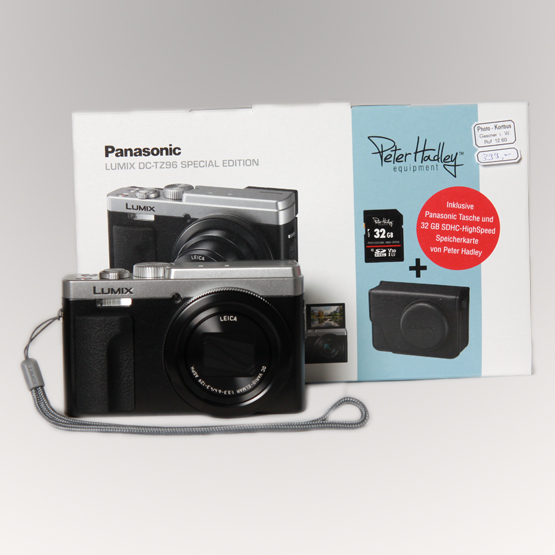 Kamera Panasonic DC-TZ96 sw Special Edition +PH 32GB SD Karte+Tasche