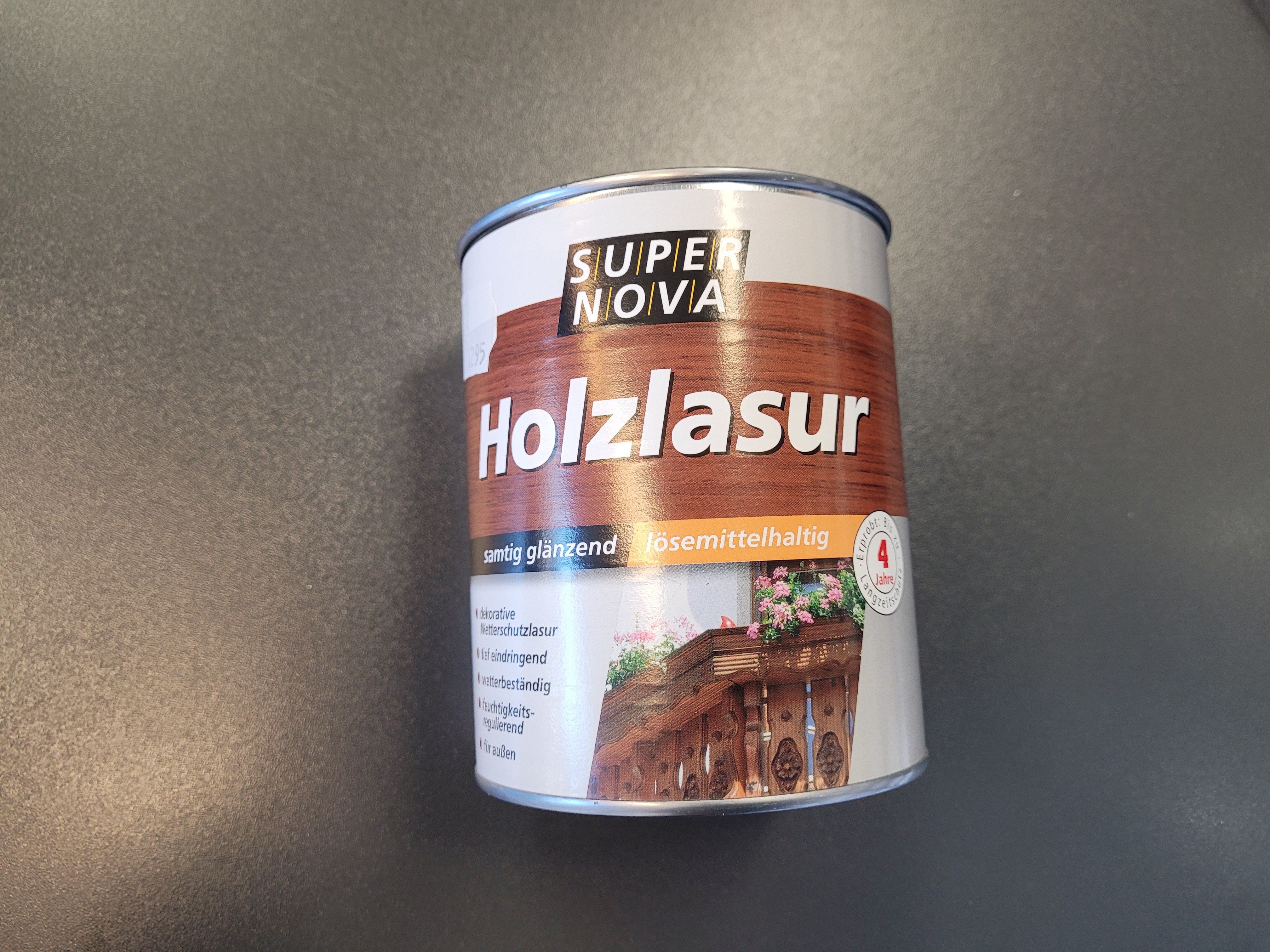Super Nova Holzlasur  0,75 ltr. - 12,95 €   2,5 ltr. - 35,95 €