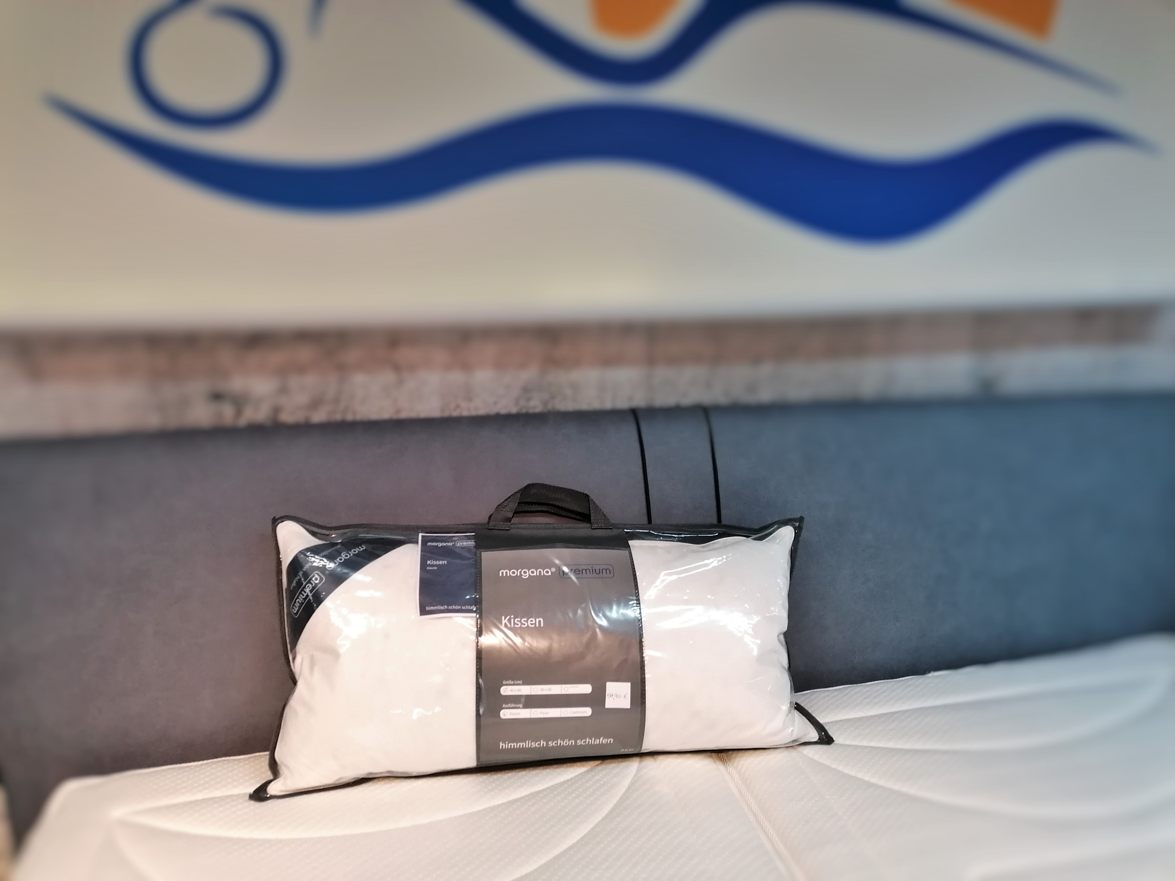 Kopfkissen, 40x80 cm, 3-Kammer, 90% Daunen / 10% Daunen