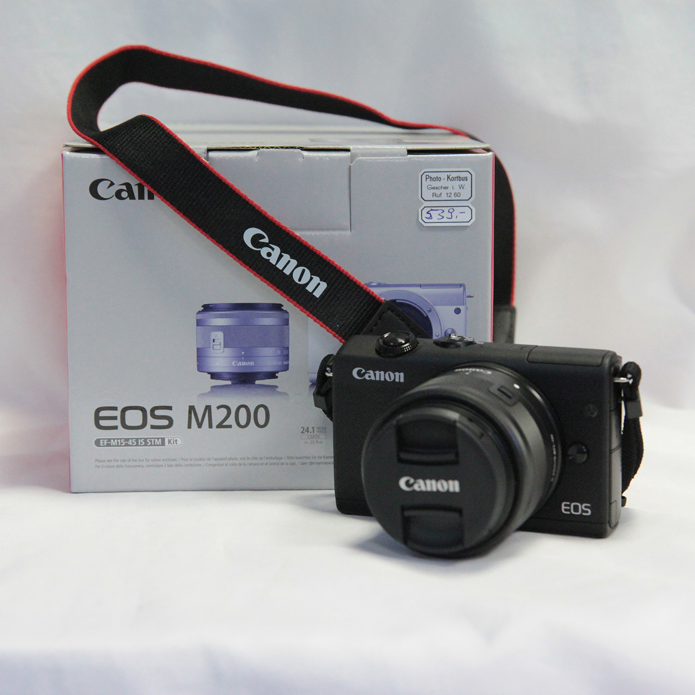 Kamera  Canon EOS M200+EF-M 3,5-6,3/15-45 mm IS STM schwarz Kamera-Kit  