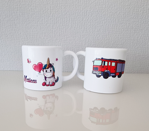 Tasse für Kinder aus Kunststoff inkl. Druck 